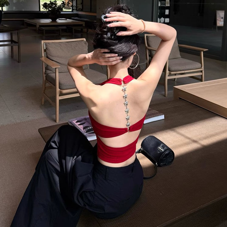섹시한 스트랩리스 백리스 베스트 여성 여름 스타 체인  - Strapless Bra Backless 리뷰 및 가격