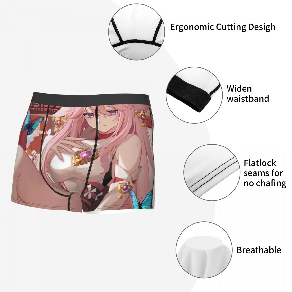 Genshin Impact Yae Miko 복서 반바지 - Boyshort Underwear 리뷰 및 가격